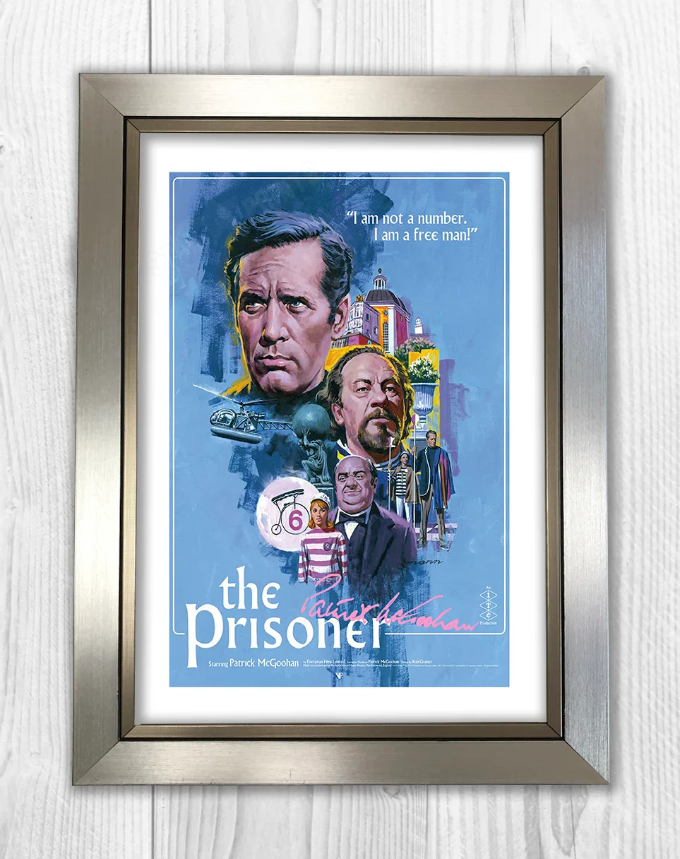 The Prisoner 1 Patrick McGoohan A4 reproduction autograph poster choice of frame, image 4