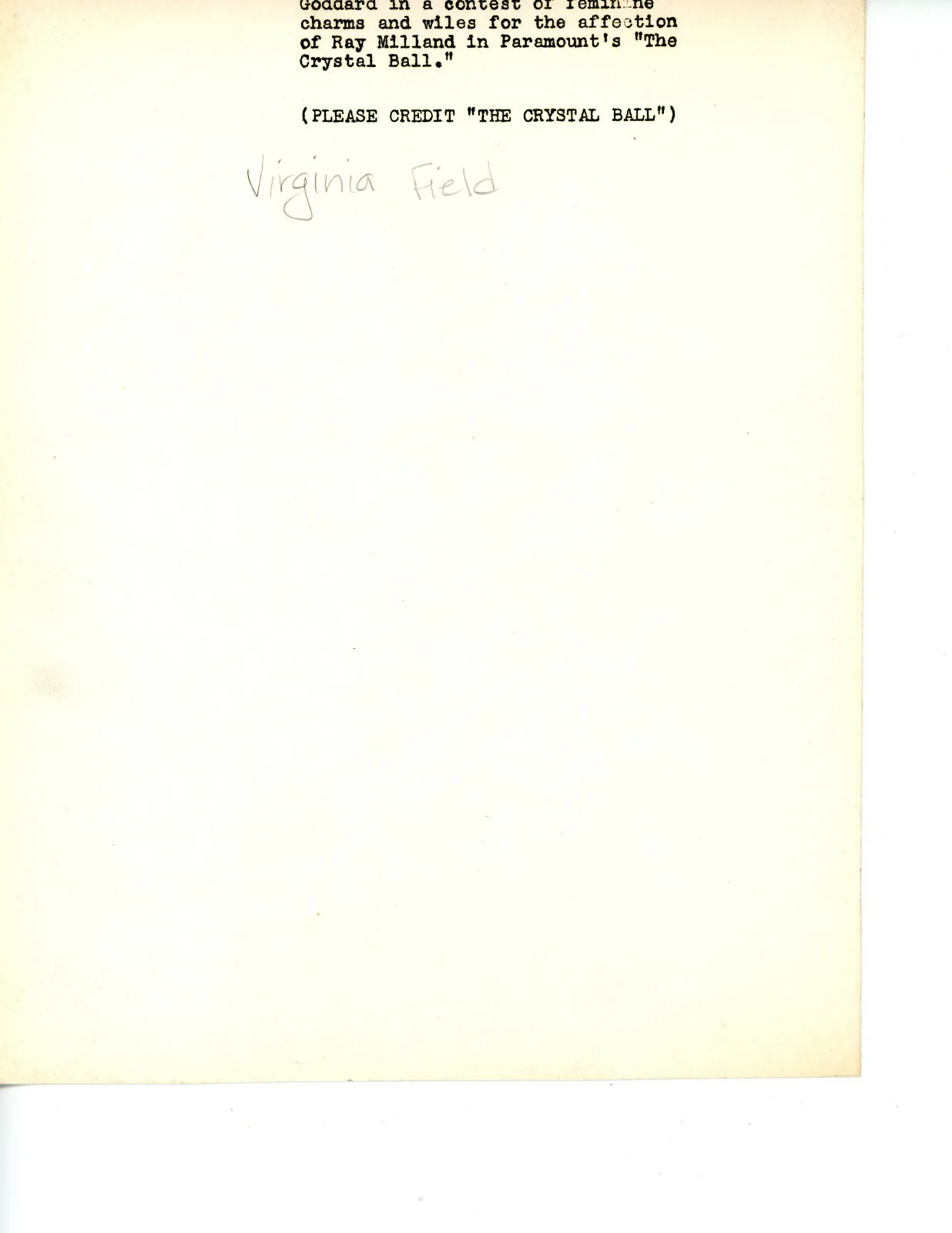 Virginia Field — VIRGINIA FIELD Vintage Original DOUBLE WEIGHT 1942 Photo AUTOGRAPH CARD Portrait, изображение 3