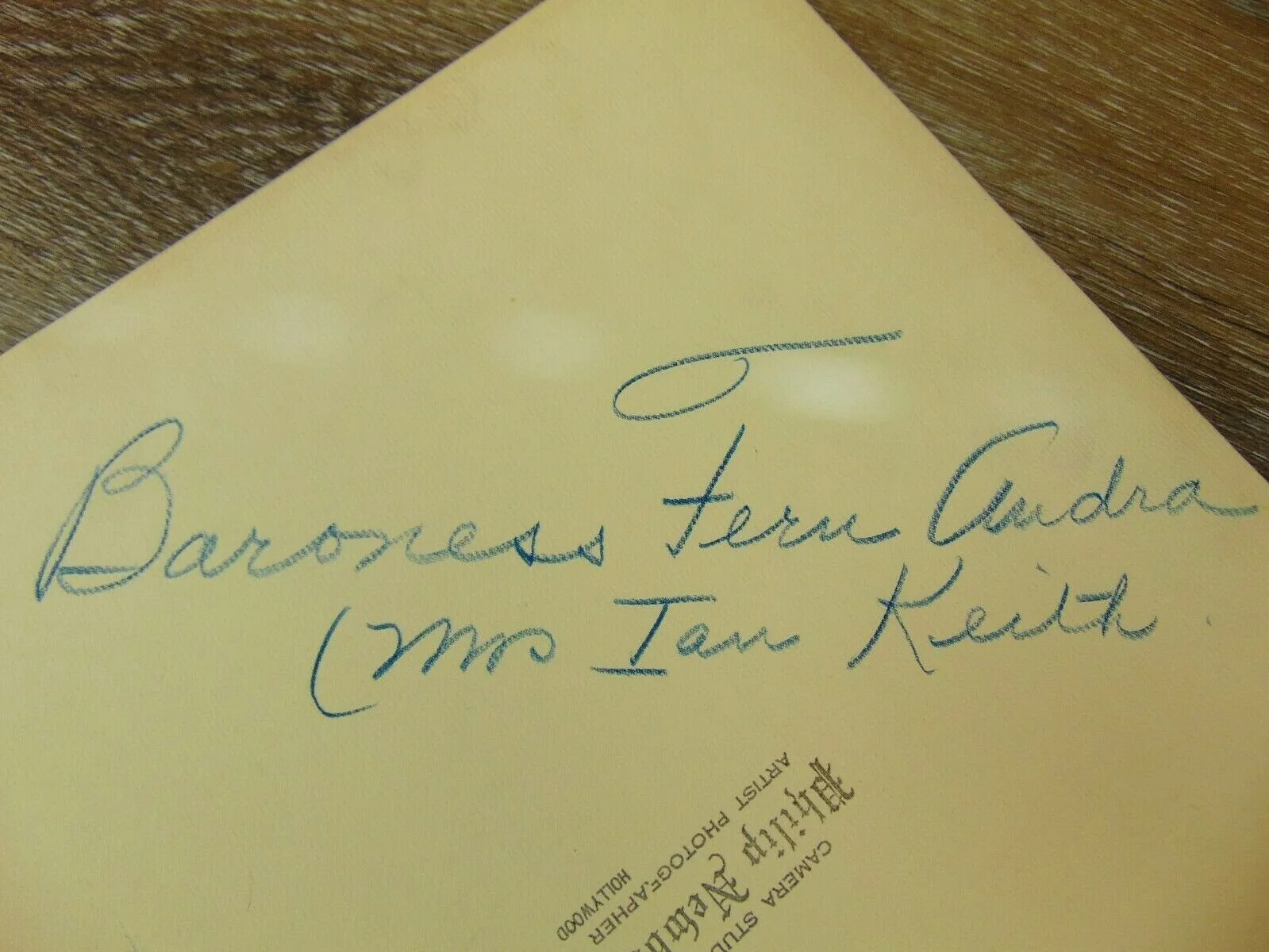 Genuine BARONESS Fern Audra Rare LARGE FORMAT PHOTO Wife of Ian Keith, изображение 5