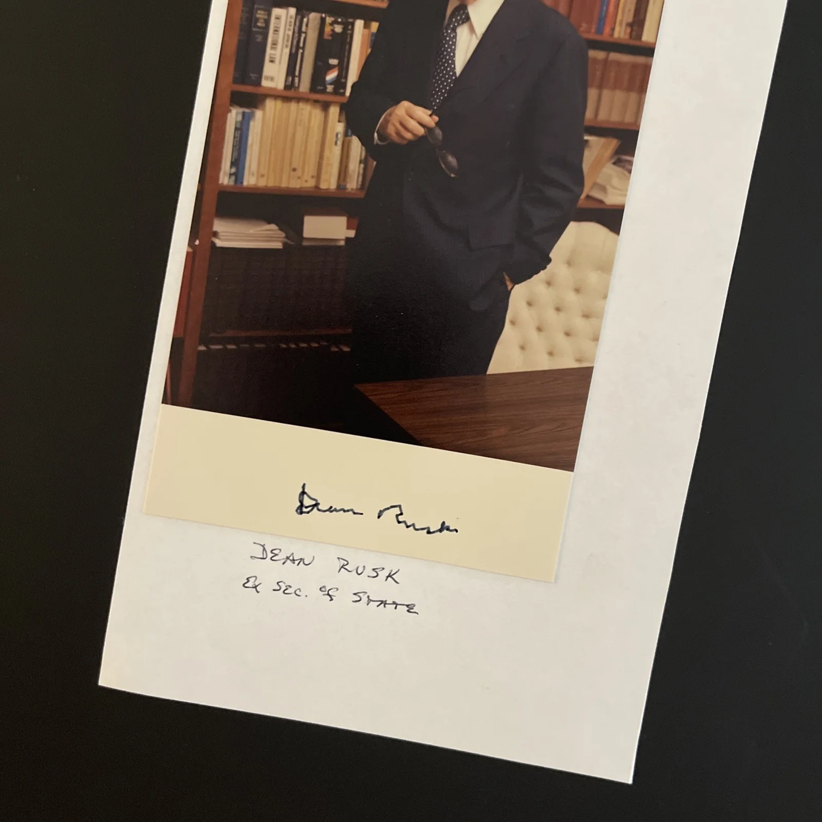 Sec Of State Dean Rusk: Hand Signed Political Leader Photograph 3 x 5 “ / KSK, image 4