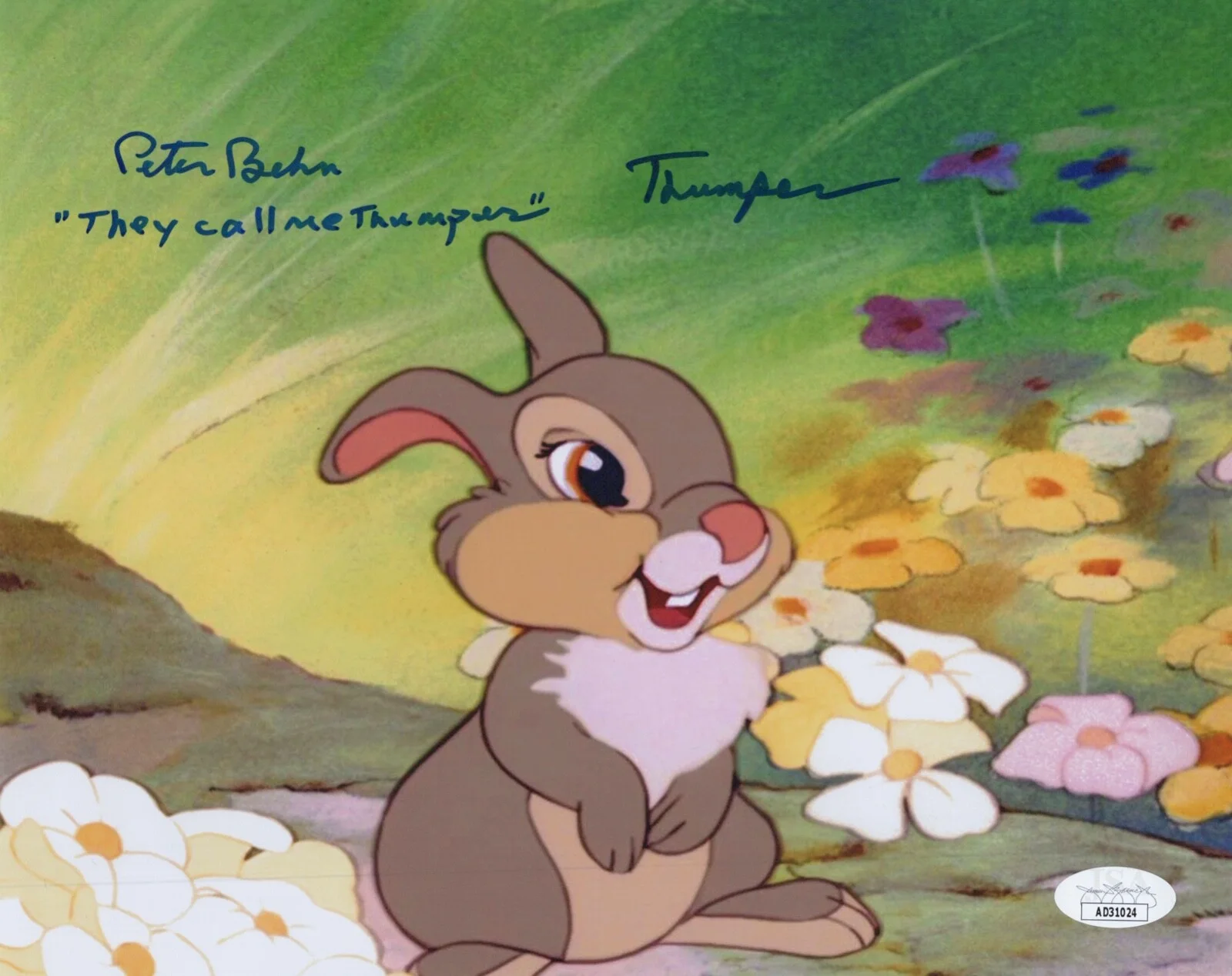 Peter Behn — PETER BEHN Signed BAMBI Thumper 8x10 Photo Autograph JSA COA CERT