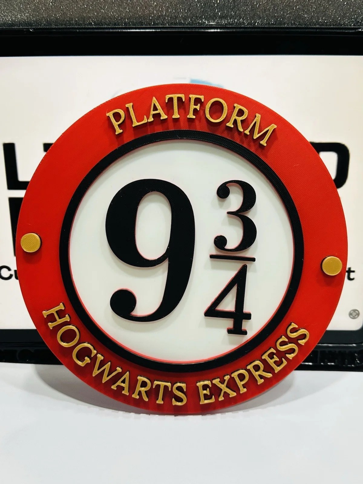 Decorative Platform 9 3/4 Harry Potter logo Sign Display Pops Wall Plaque Room, image 3