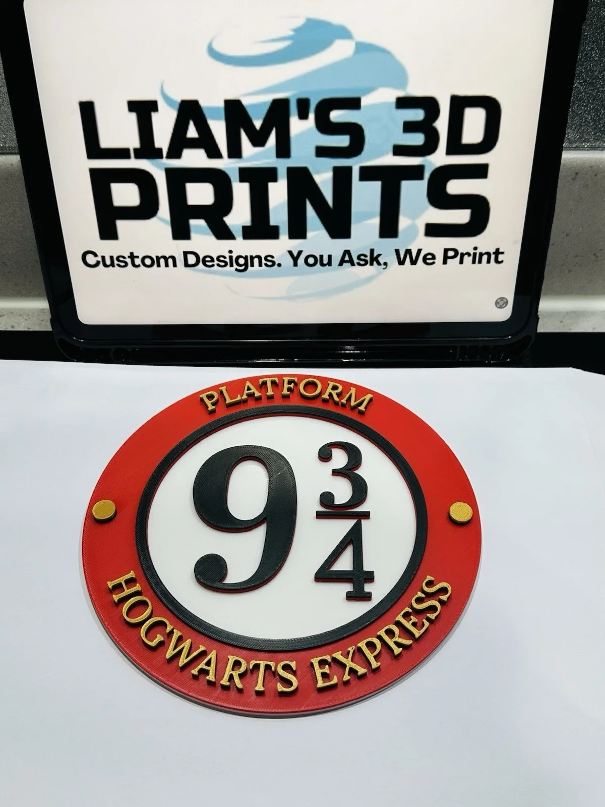 Decorative Platform 9 3/4 Harry Potter logo Sign Display Pops Wall Plaque Room, image 4