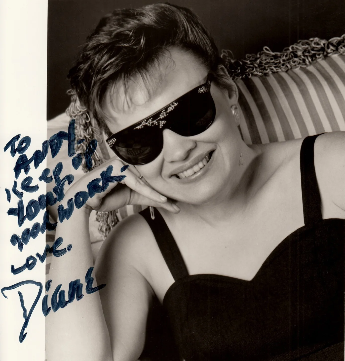DIANE SCHUUR hand-signed FANTASTIC YOUNG RECORD LABEL CLOSEUP 8x10 uacc rd coa, изображение 2