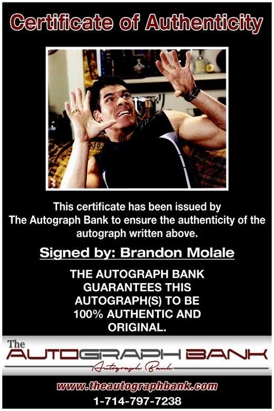 Brandon Molale — Brandon Molale authentic signed celebrity 8x10 photo W/Cert Autographed C3, image 2