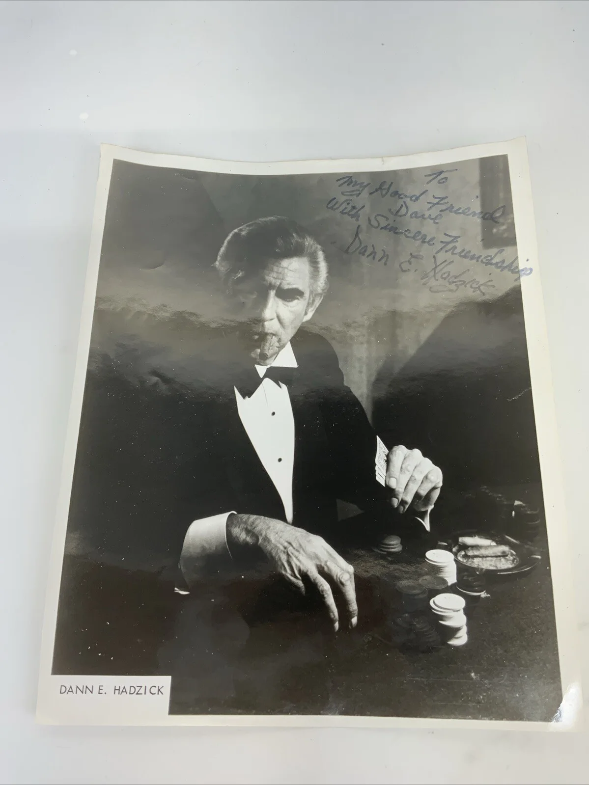 Dann Hadzick — Dann Hadzick Auto 9x12 B/W Photo 1960-1970 Actor, image 2