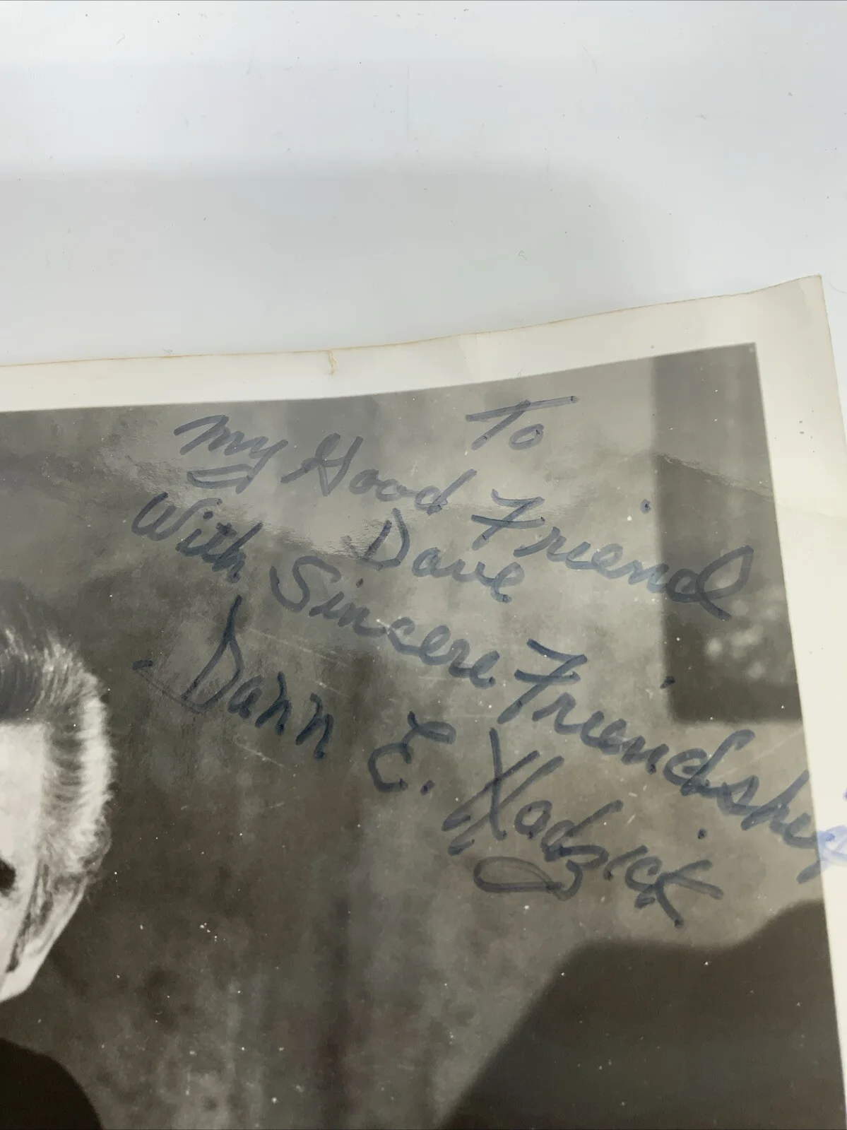 Dann Hadzick — Dann Hadzick Auto 9x12 B/W Photo 1960-1970 Actor, image 3