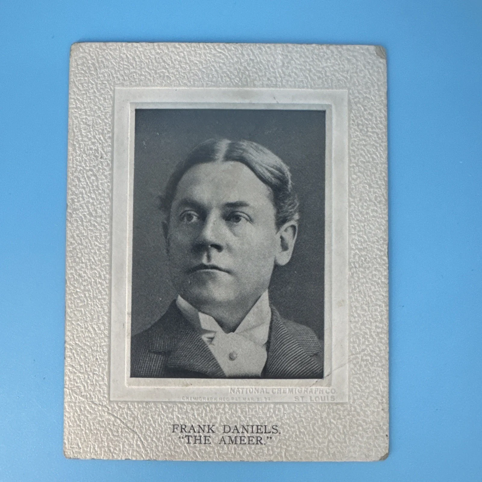 Frank Daniels "The Ameer" Photo Photograph Actor Opera 4.5" X 3.5" Antique 1893, image 2
