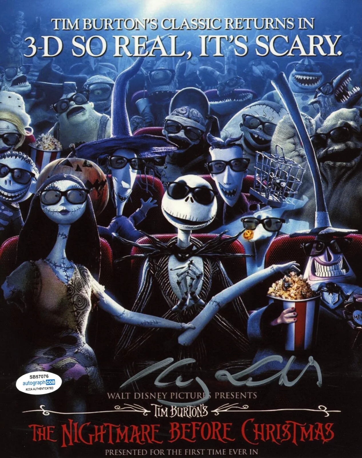 HENRY SELICK — Henry Selic signed "NIGHTMARE BEFORE CHRISTMAS" 8x10 Photo EXACT PROOF e ACOA, image 3