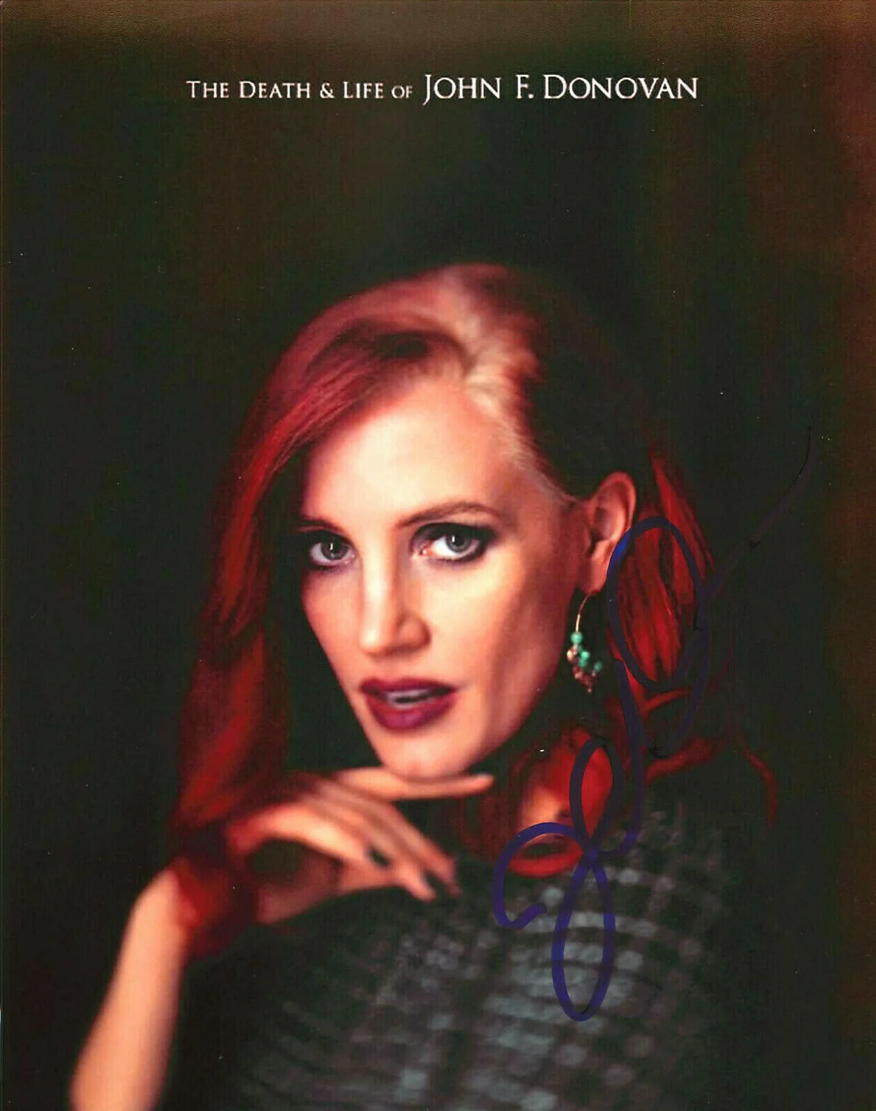 Jessica Chastain — Jessica Chastain Signed 'Death and Life of John F Donovan' 8x10 Photo PROOF ACOA, изображение 2