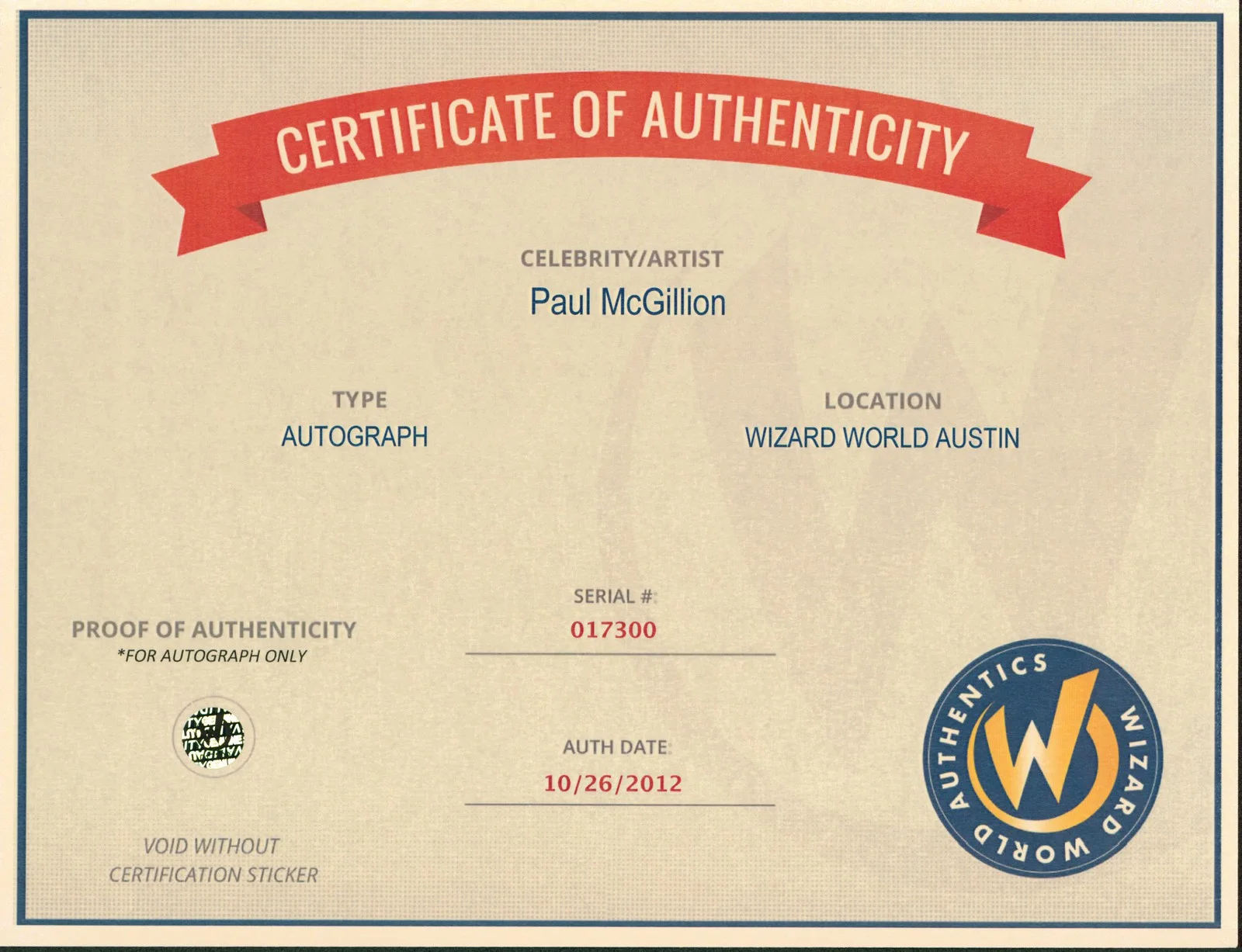 Paul McGillion — Paul McGillion Stargate Atlantis Authentic Signed 8x10 Photo Wizard World, image 2