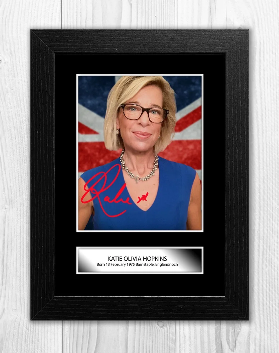 Katie Hopkins 2 A4 signed mounted photograph poster Choice of frame., изображение 2