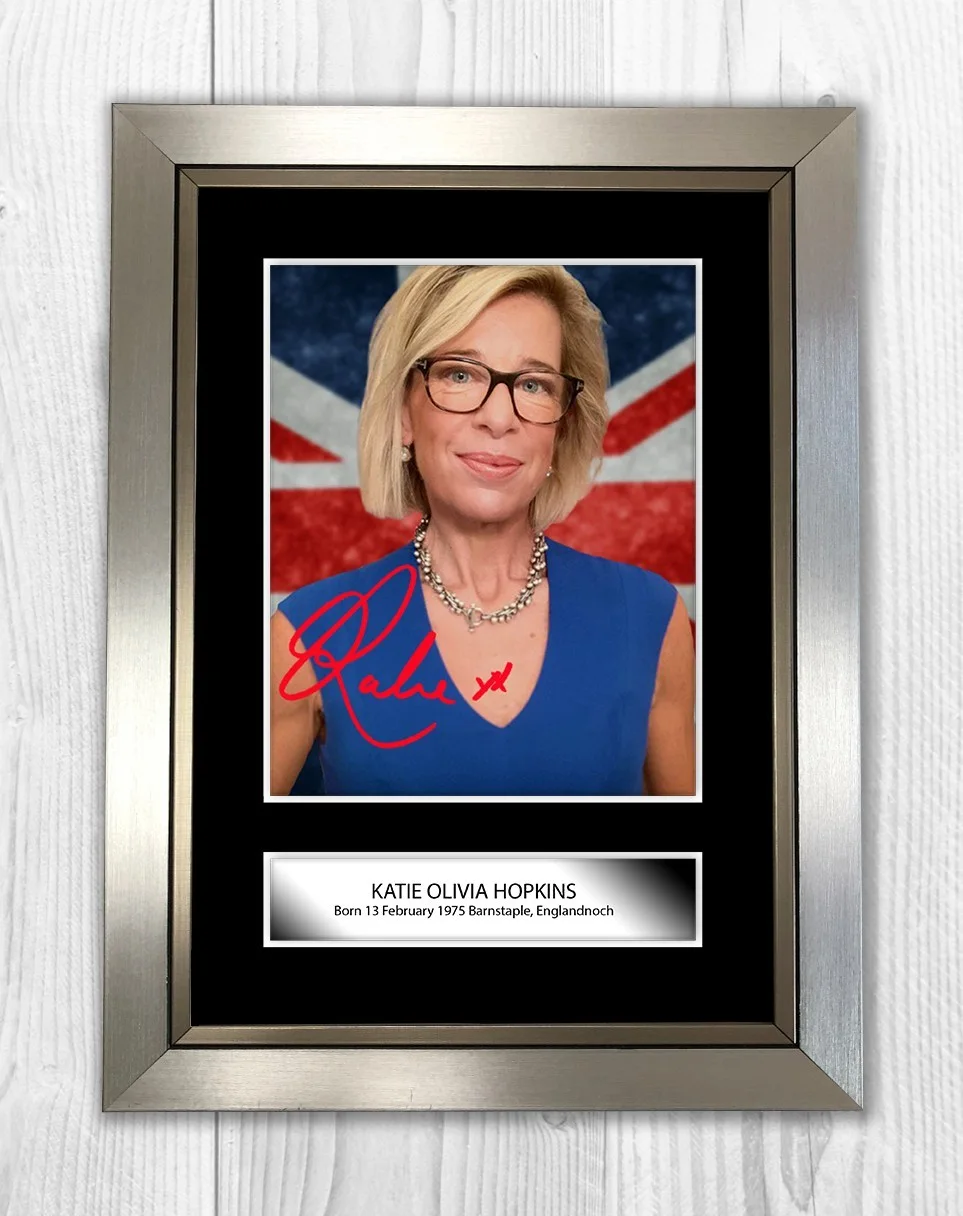 Katie Hopkins 2 A4 signed mounted photograph poster Choice of frame., изображение 3