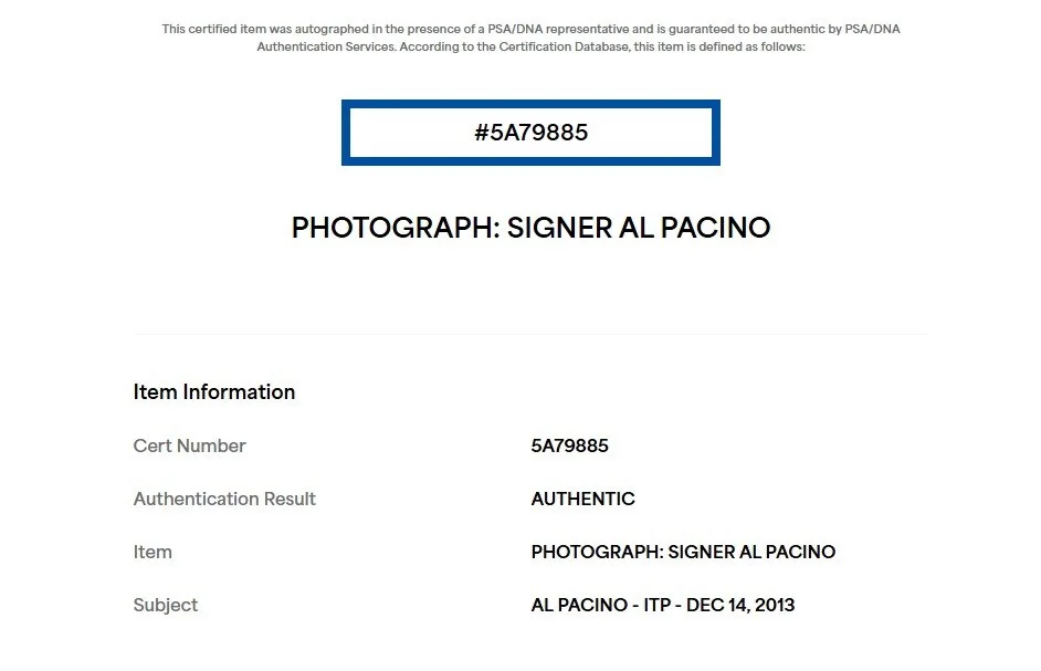 Al Pacino Scarface Autographed PSA certified 20x16, image 5