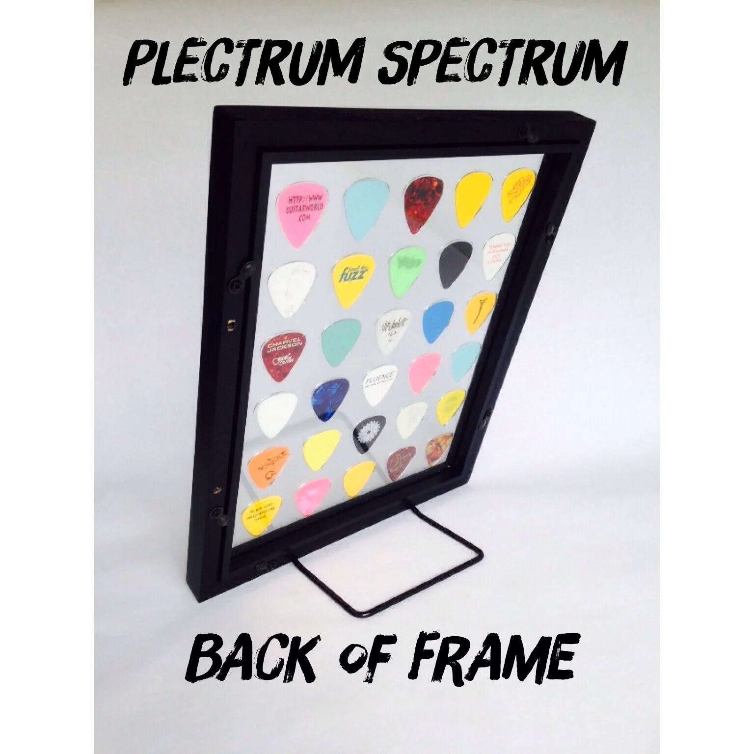 Guitar Pick Display - 8 x 10 Vertical Clear - HOLDS 30 PICKS - FRAME INCLUDED, image 2