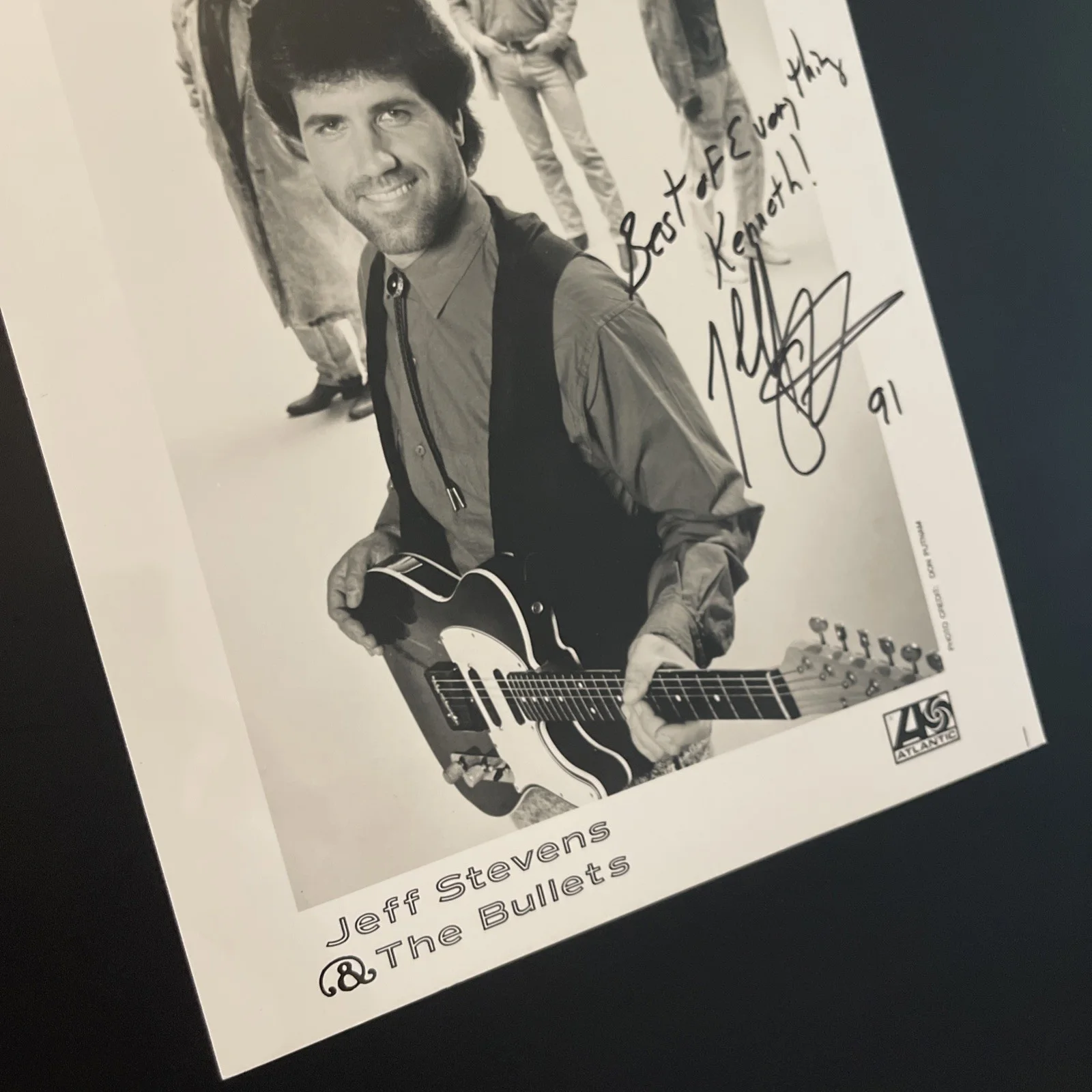 JEFF STEVENS & THE BULLETS: Hand Signed Celebrity Photo 8 x 10” / KSK, image 4