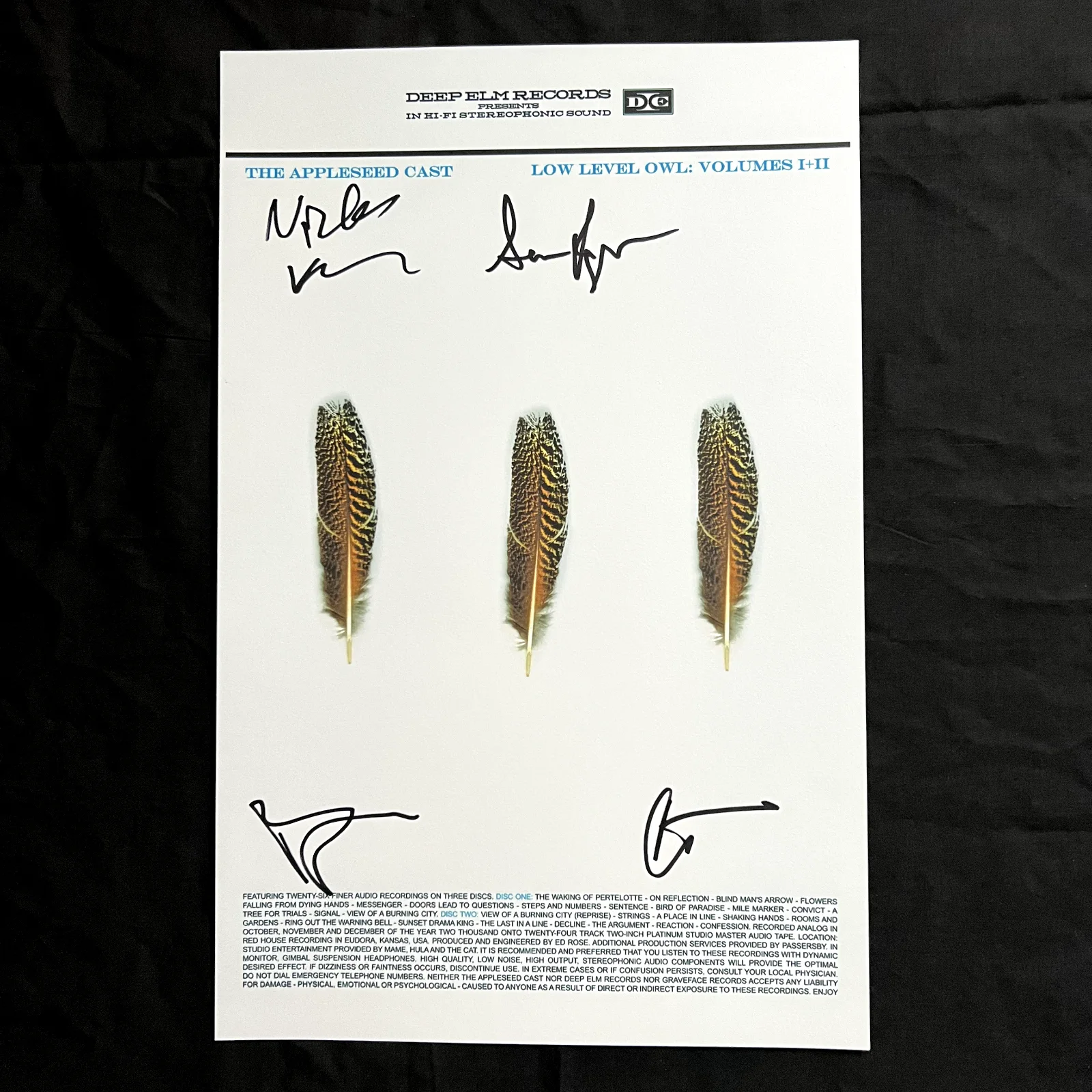 Signed The Appleseed Cast Poster w Exact Proof (Music Autograph NOT Vinyl / CD), image 4
