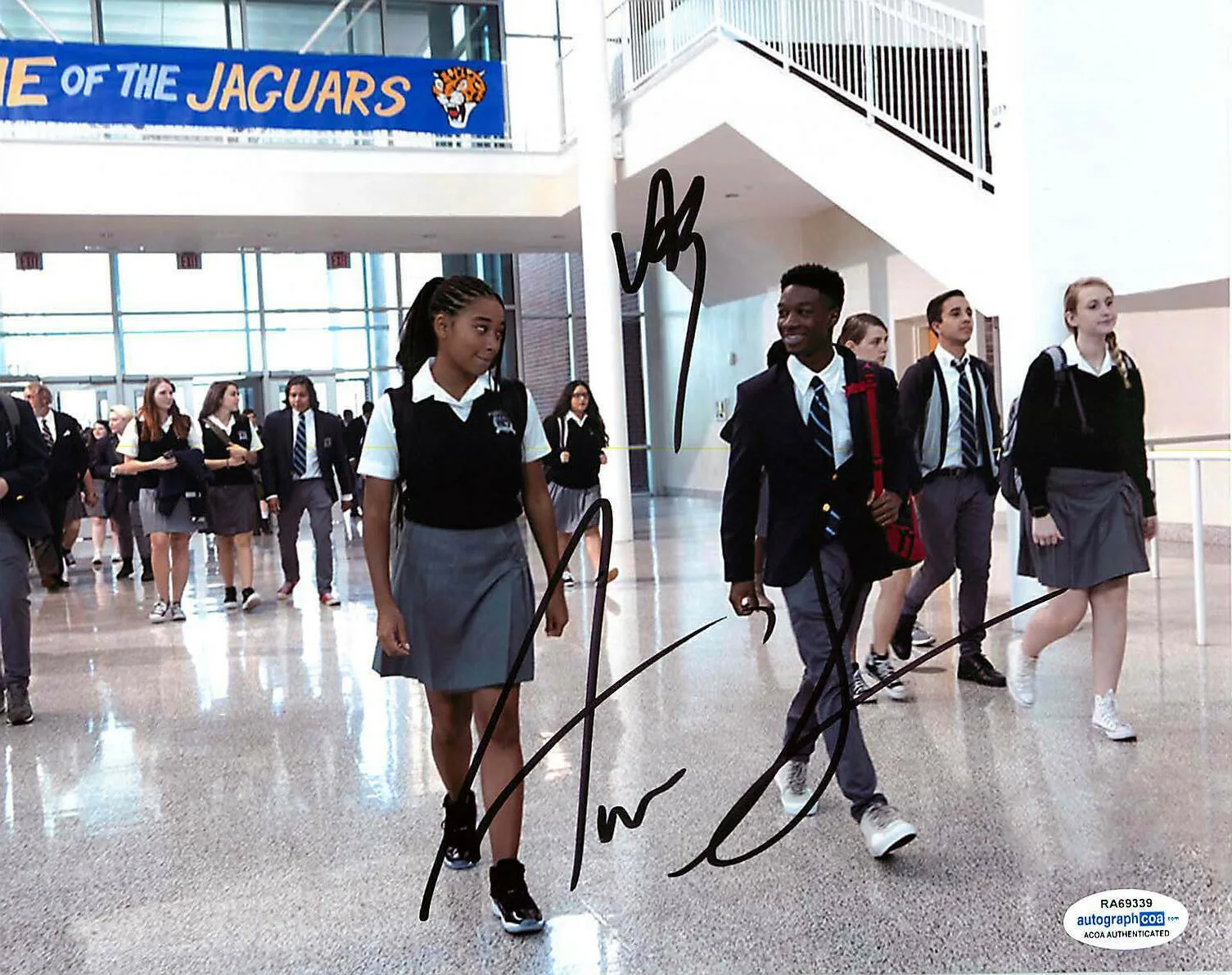 Amandla Stenberg, Algee Smith — Amandla Stenberg & Algee Smith Signed 'The Hate U Give' 8x10 Photo PROOF ACOA B