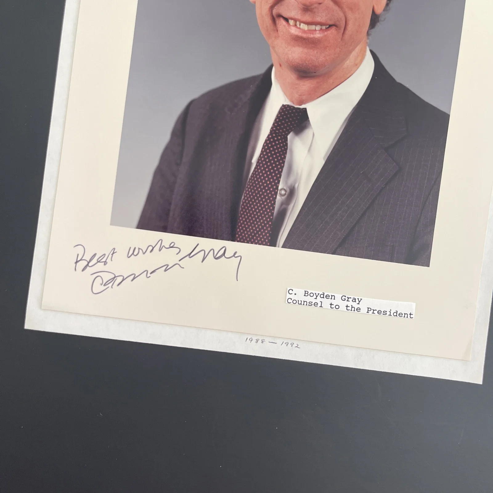 C. Boyden Gray, Counsel to President: Signed Political Leader Photo 8x10 “ / KSK, изображение 4