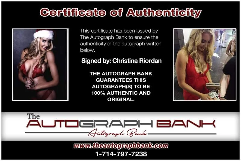 Christina Riordan — Christina Riordan authentic signed model 8x10 photo W/Cert Autographed A0012, image 2
