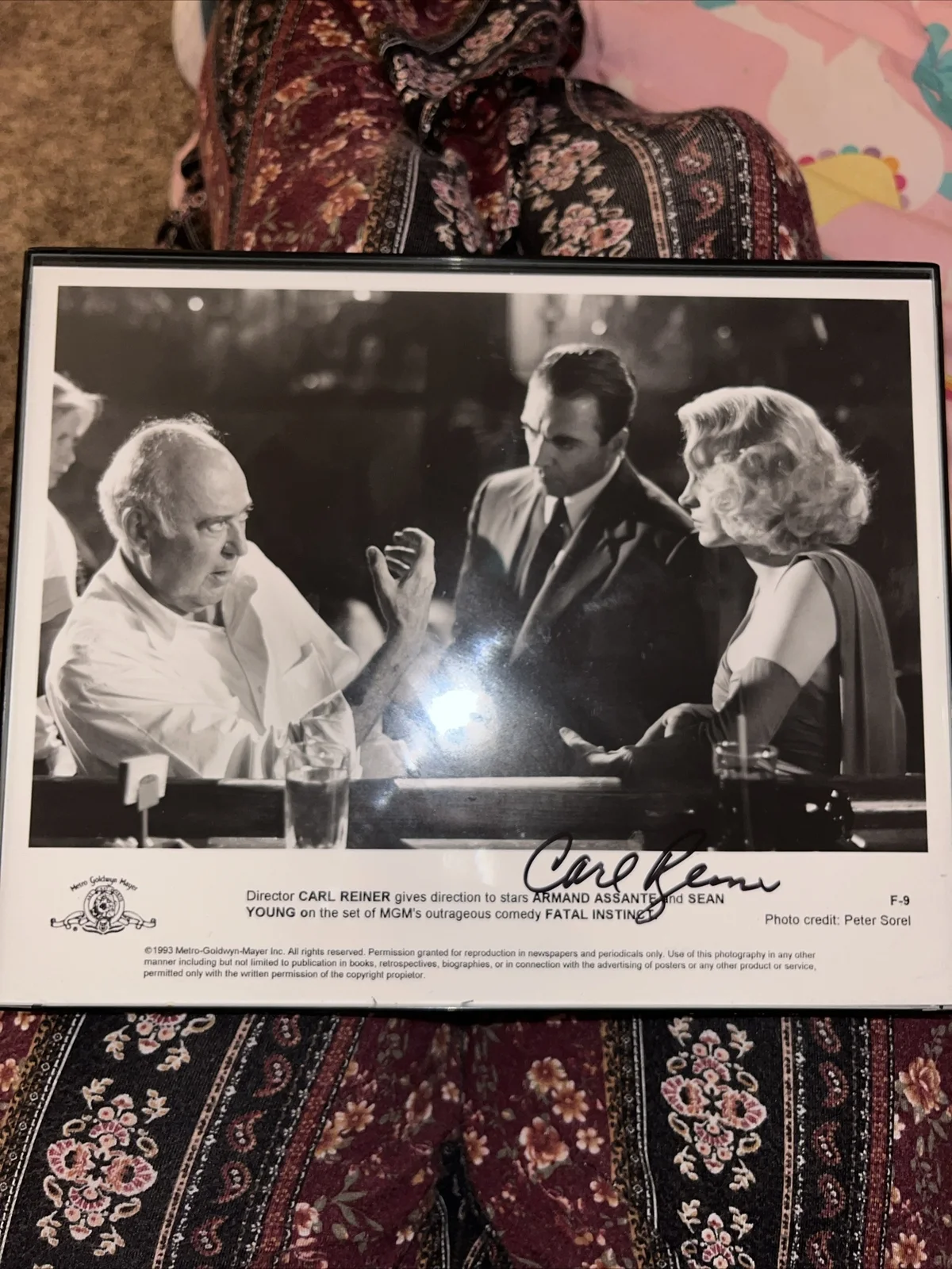 Carl Reiner Signature Fatal Instinct “8x10”, image 2