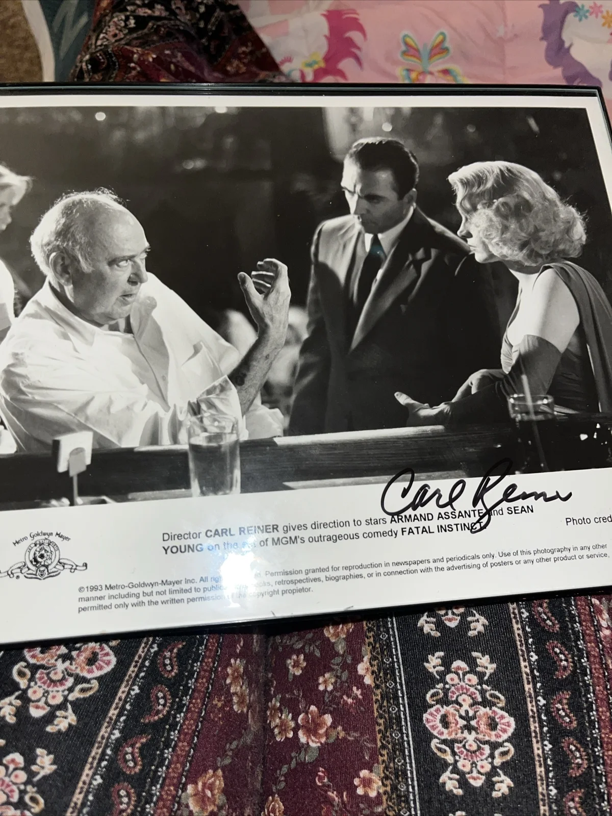Carl Reiner Signature Fatal Instinct “8x10”, image 4
