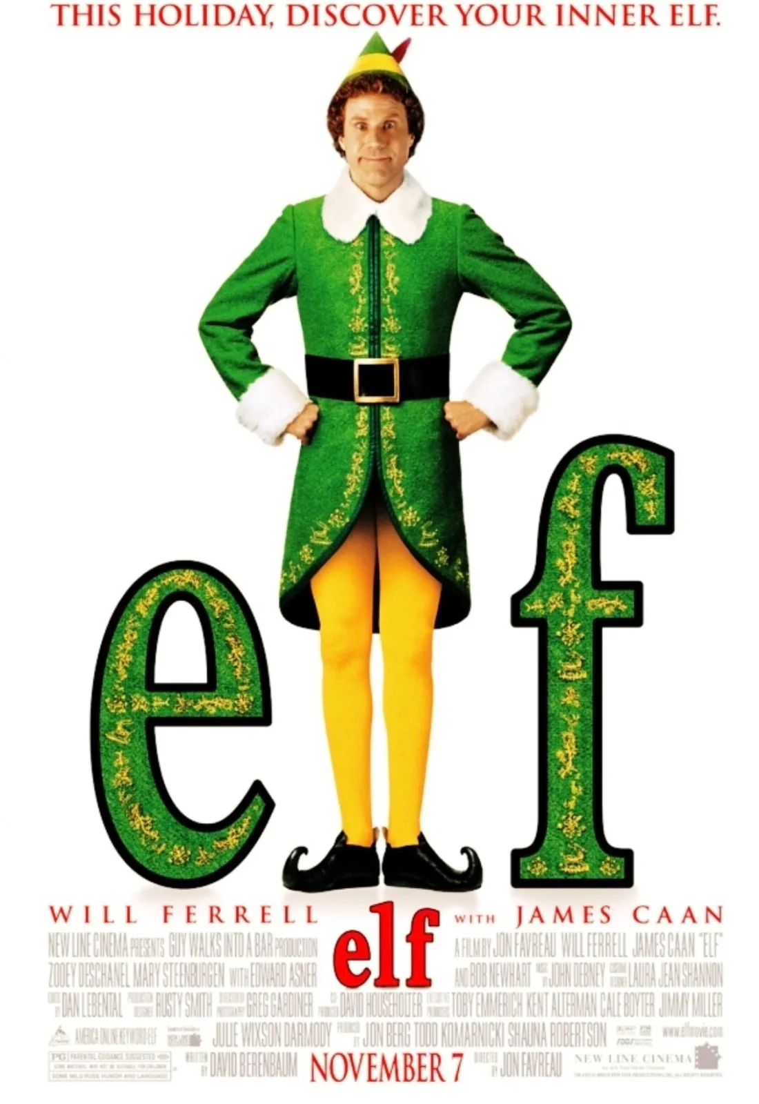 Will Ferrell in Elf 2003 Very Rare Unmounted Genuine 35mm Film Cells, image 2