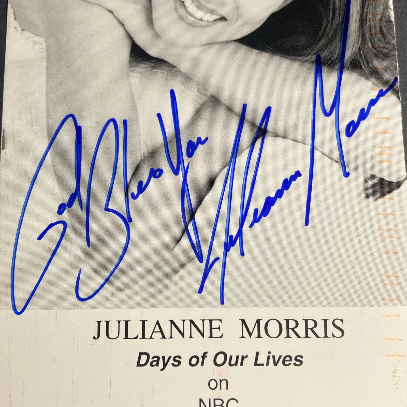 Julianne Morris: Signed Postcard 4 x 6 Inches, “Day of Our Lives”/ KSK, image 2