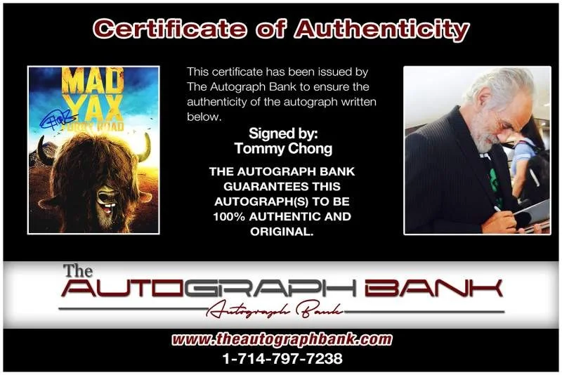 Tommy Chong — Tommy Chong authentic signed celebrity 8x10 photo W/Cert Autographed B0001, image 2