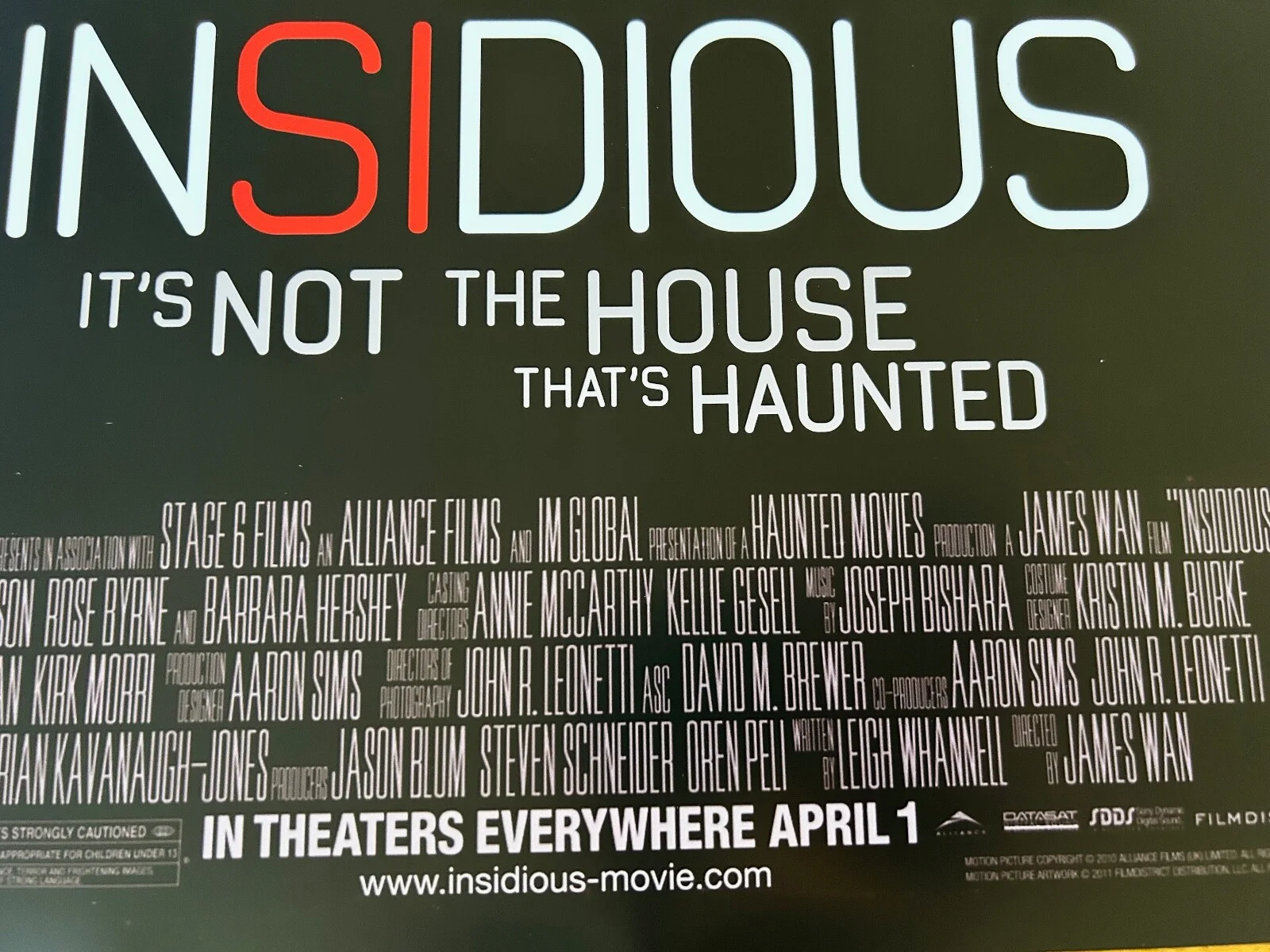 Movie Poster Insidious 430mm x 640mm, image 4