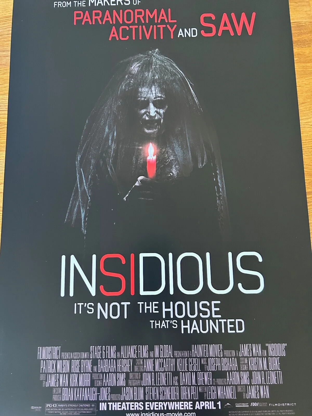 Movie Poster Insidious 430mm x 640mm, image 5
