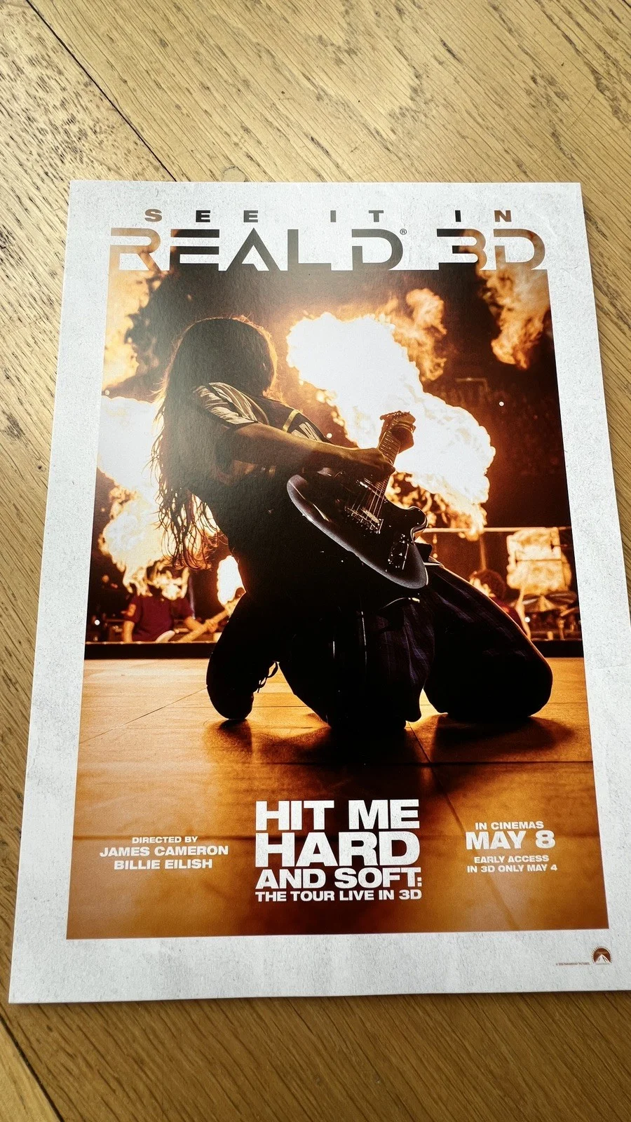 Billie Eilish Hit Me Hard And Soft 3D Cinema Poster REALD Promo May 2026, изображение 2