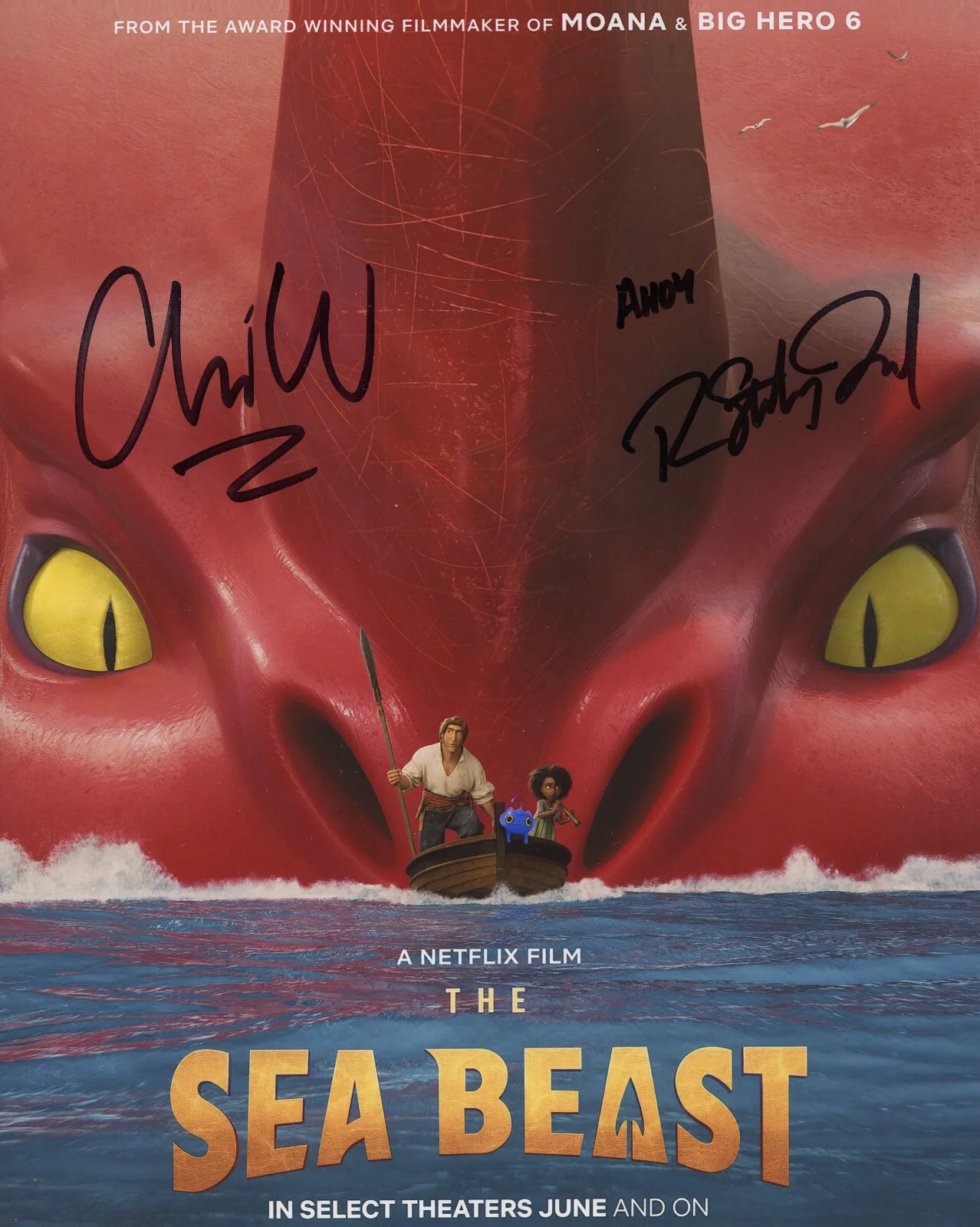 Chris Williams — Chris Williams Director Signed Autographed SEA BEAST 8x10 Photo EXACT Proof ACOA, image 2