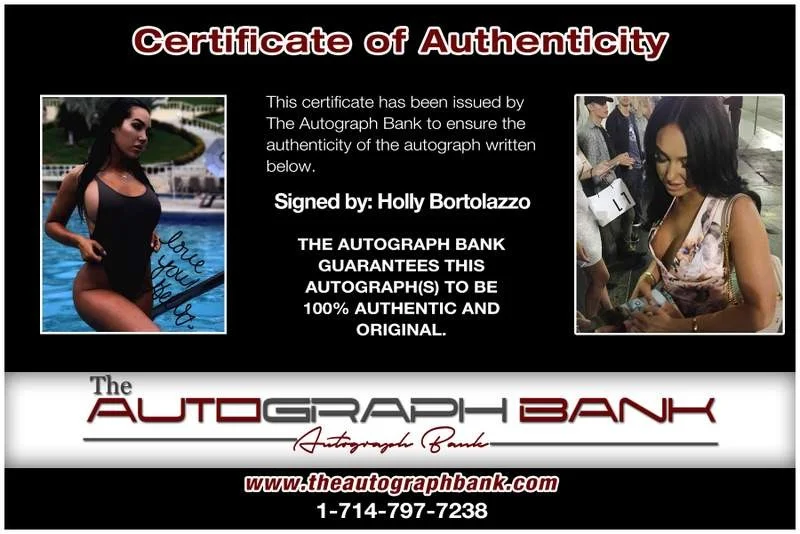 Holly Bortolazzo — Holly Bortolazzo authentic signed model 8x10 photo W/Cert Autographed A0010, image 2