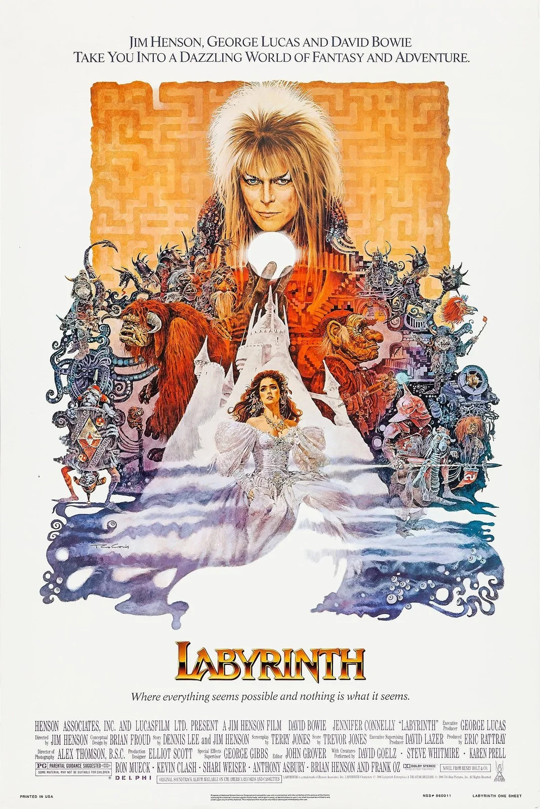 Labyrinth David Bowie 35mm Film Cell strip very Rare var_e, image 2
