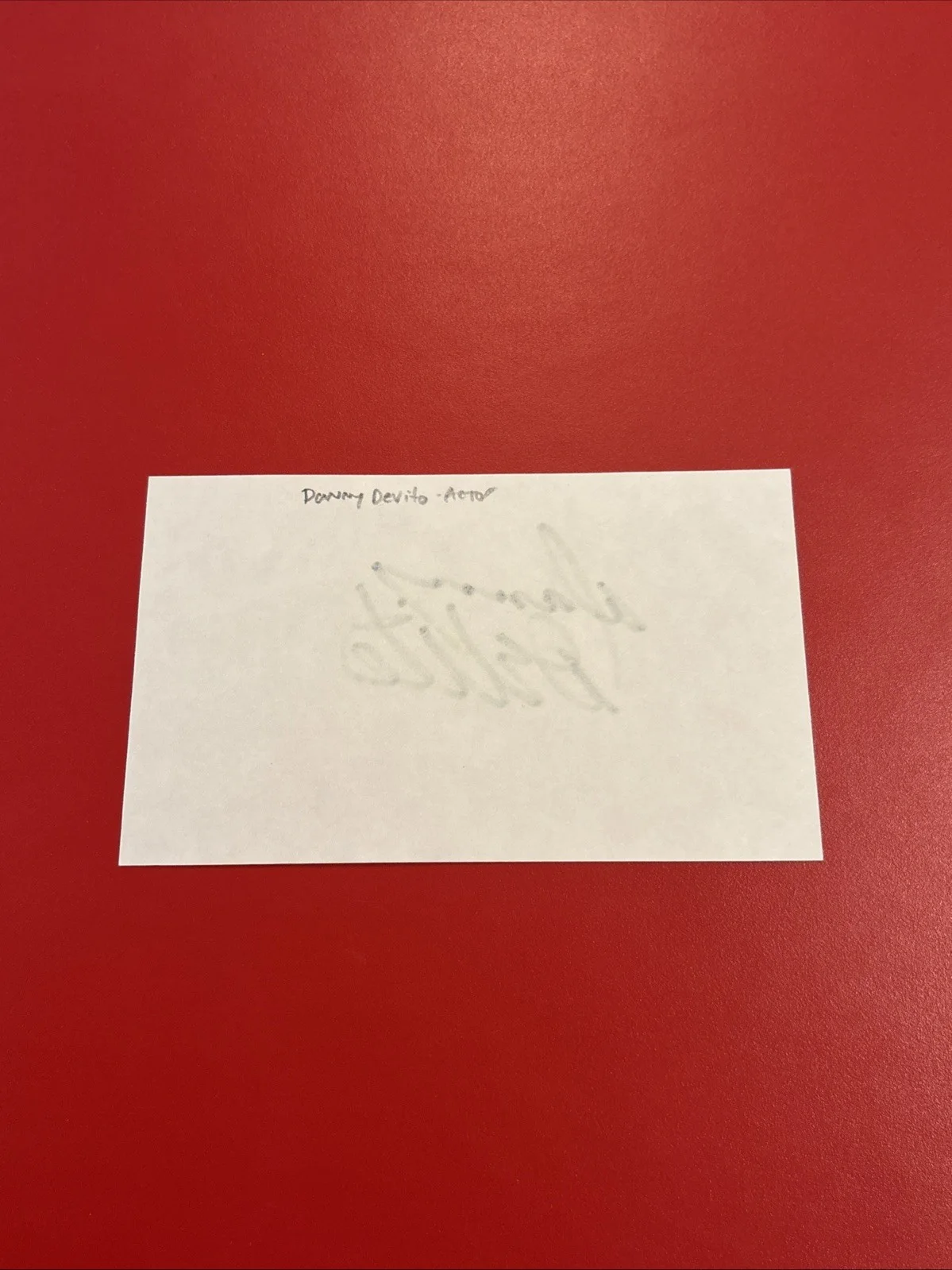 Danny DeVito — Danny DeVito Signed 3x5 Index Obtained In Early 90s, image 2