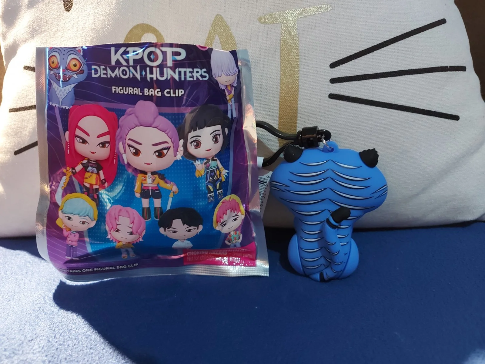 K-Pop Demon Hunters - Figural Bag Clip Series 1 - Derpy Tiger - RARE!, image 2