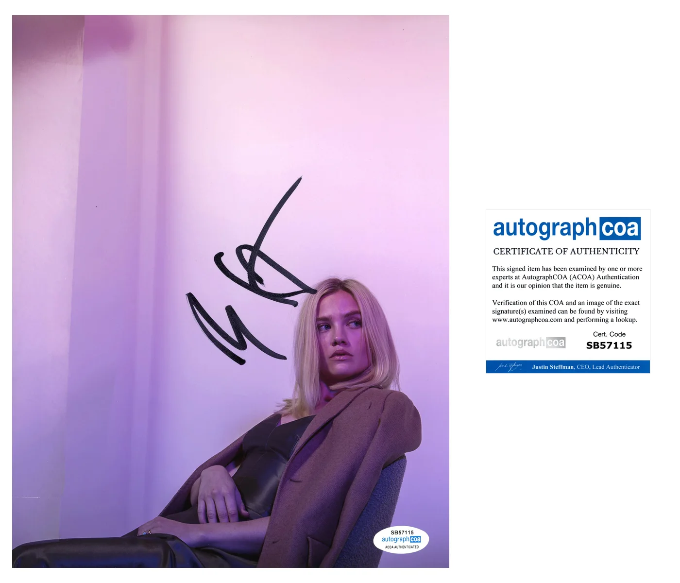 Maddie Hasson — Maddie Hasson Signed Autographed FIXATION 8x10 photo PROOF ACOA B Malignant, image 2