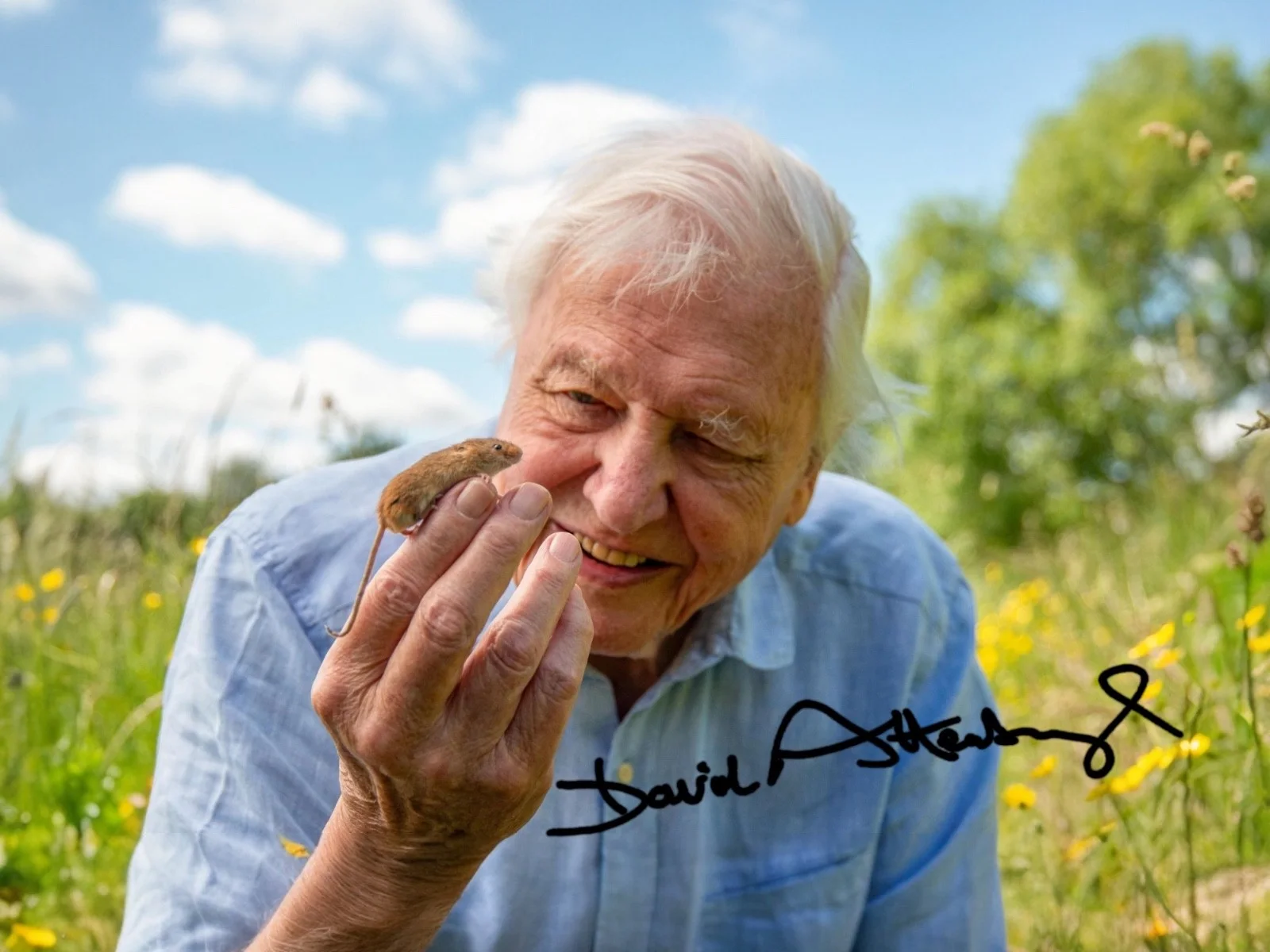 Sir David Attenborough Signed Autograph PHOTO Pre Print 6x4/A4/ Framed, image 3