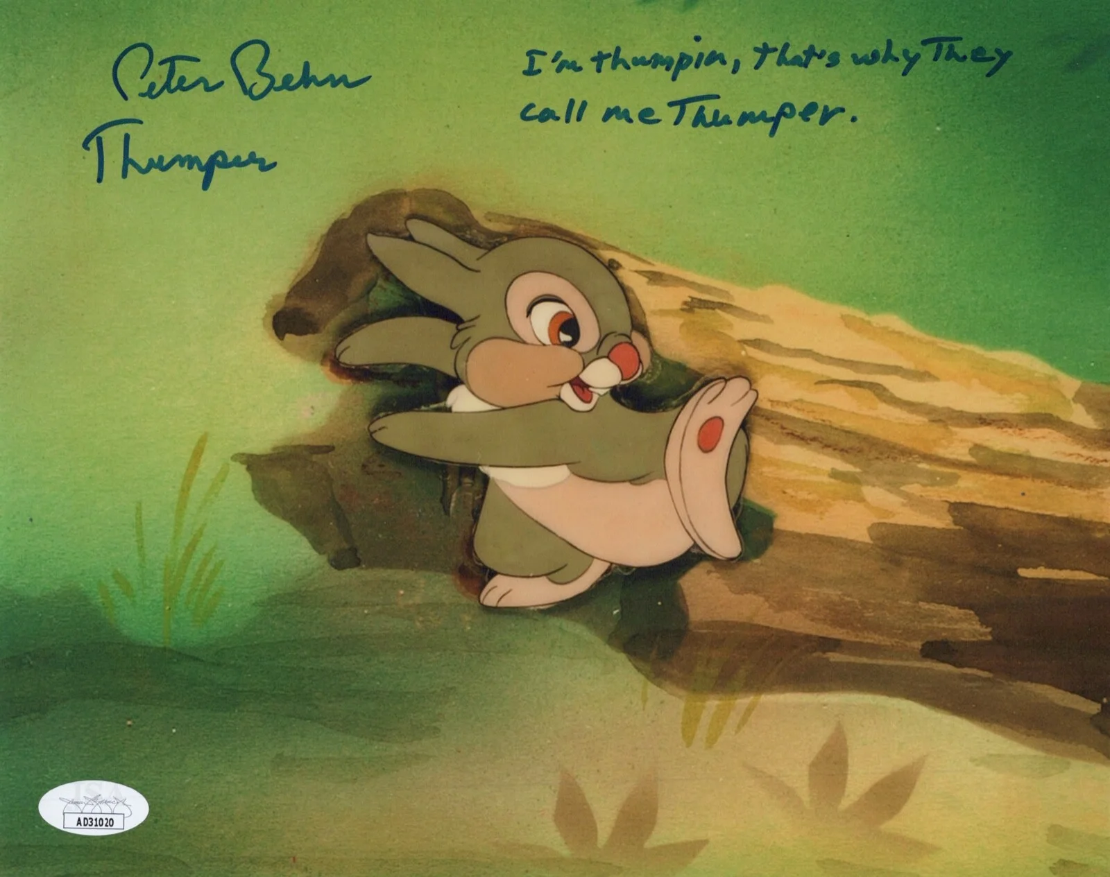 Peter Behn — PETER BEHN Signed BAMBI Thumper 8x10 Photo Autograph JSA COA CERT