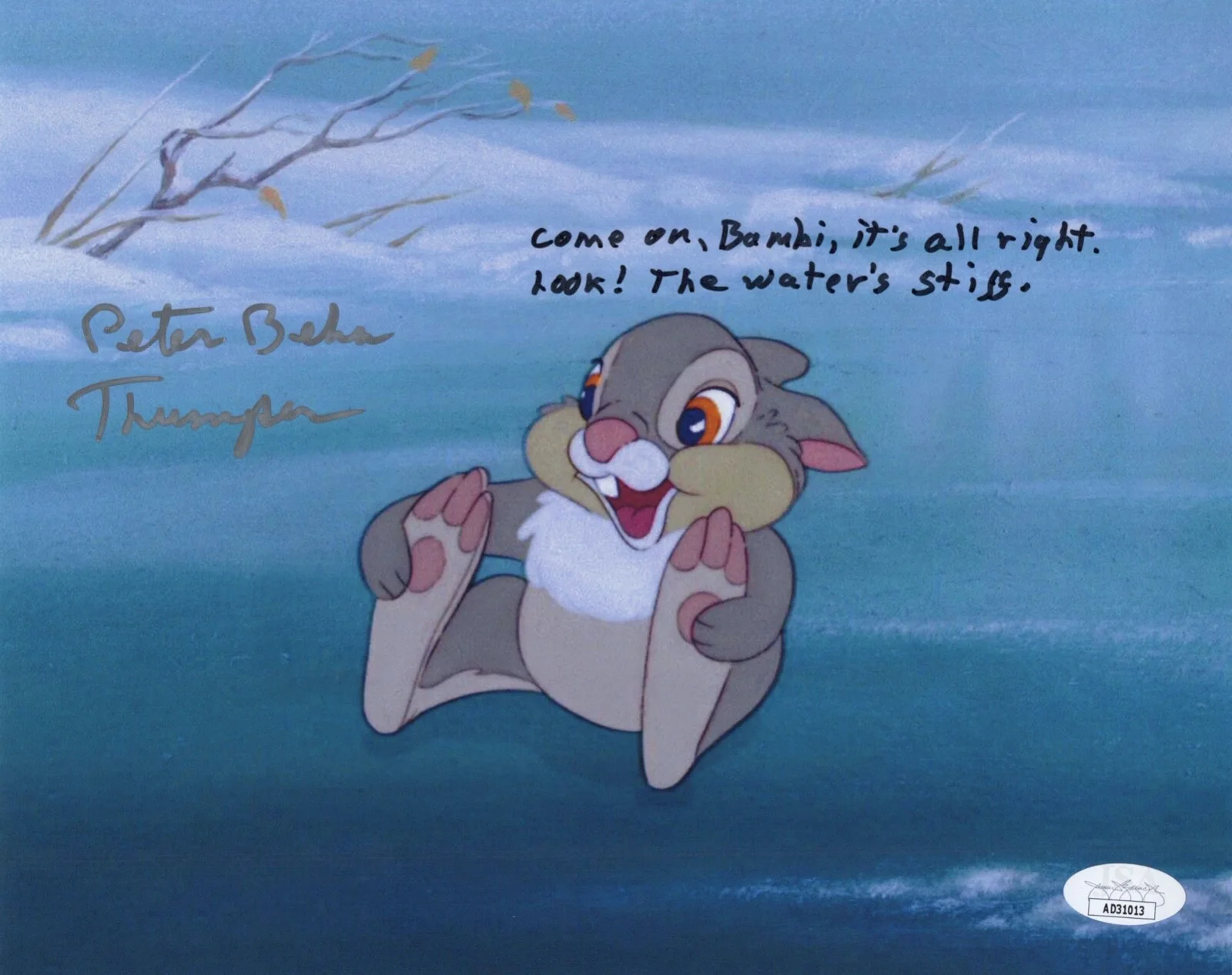 Peter Behn — PETER BEHN Signed BAMBI Thumper 8x10 Photo Autograph JSA COA CERT