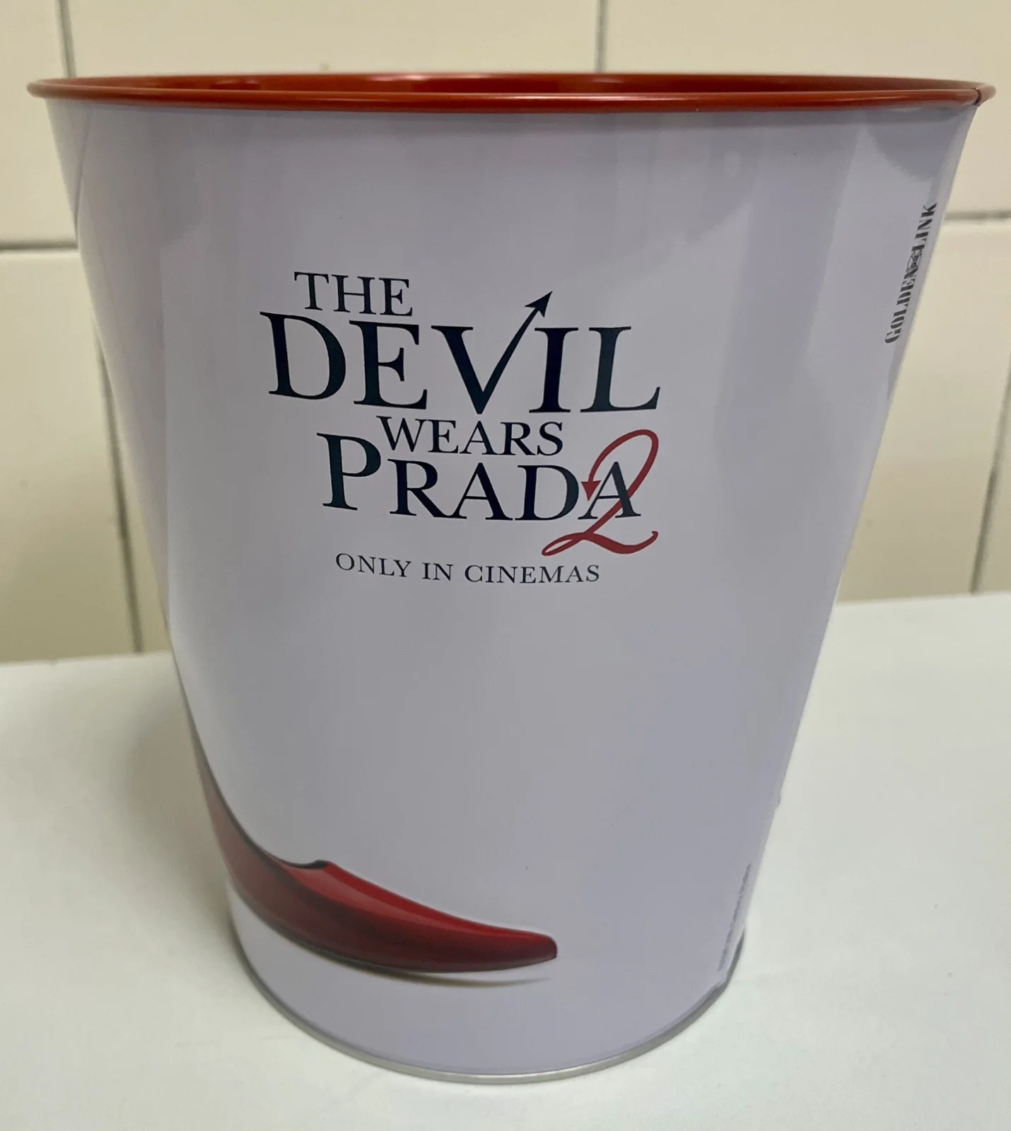 The Devil Wears Prada 2 Iconic White New UK Cinema Exclusive Popcorn Bucket, image 3