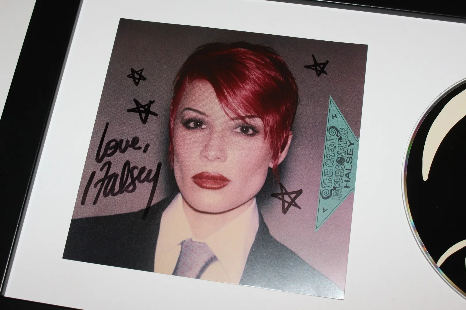 HALSEY SIGNED FRAMED 'THE GREAT IMPERSONATOR' CD COVER ALBUM BECKETT BAS COA, изображение 3