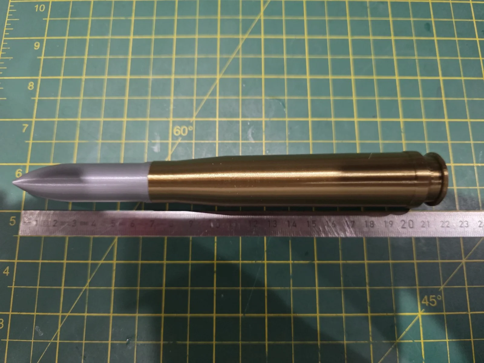 20mm x 139mm model plastic replica bullets for cosplay reenactment desk ornament, image 3