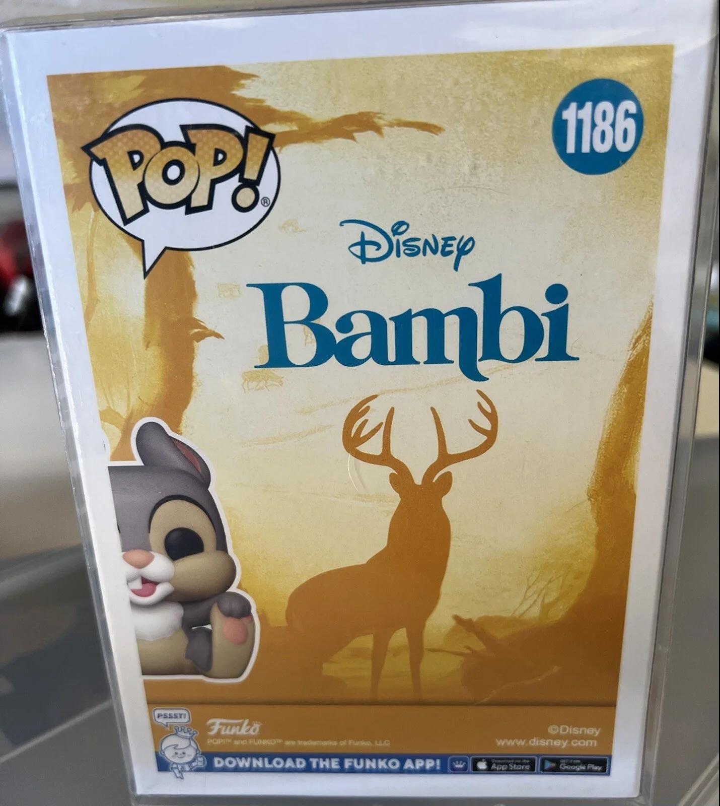 Peter Behn — Peter Behn Signed Autographed Thumper Funko Pop Bambi Disney Hot topic ex Blue, image 4