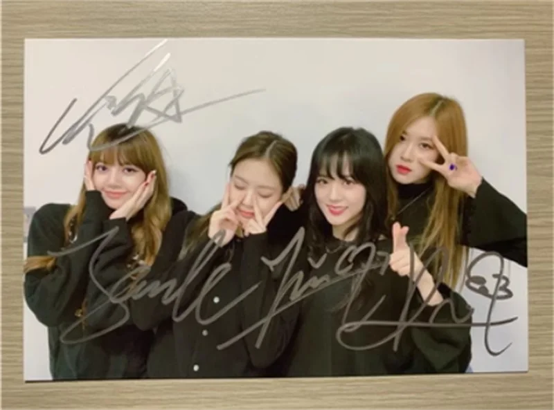 Blackpink — BLACKPINK ROSE Jennie Lisa Jisoo Handsigned Original Photo 4*6 Autographed, image 2