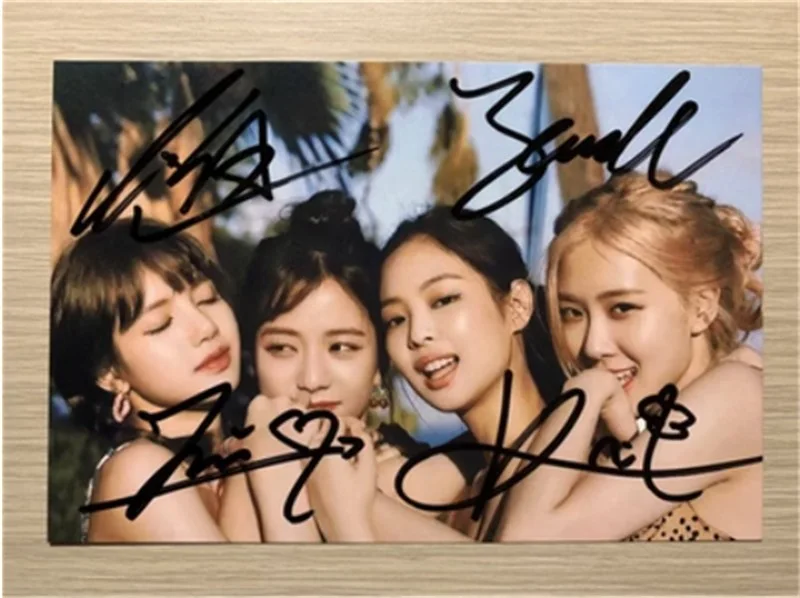 Blackpink — BLACKPINK ROSE Jennie Lisa Jisoo Handsigned Original Photo 4*6 Autographed, image 3