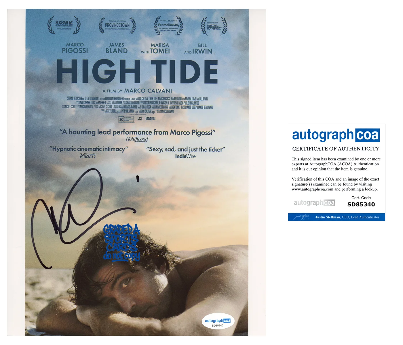 Marco Calvani — Marco Calvani signed 8x10 Photo ACOA Autograph COA High Tide, image 2
