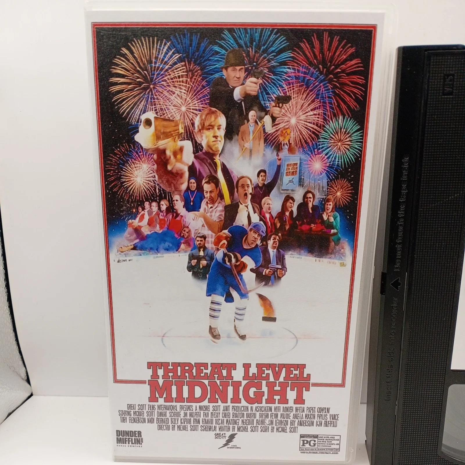 THREAT LEVEL MIDNIGHT vhs display prop The Office Dunder Mifflin Michael Scott, image 2