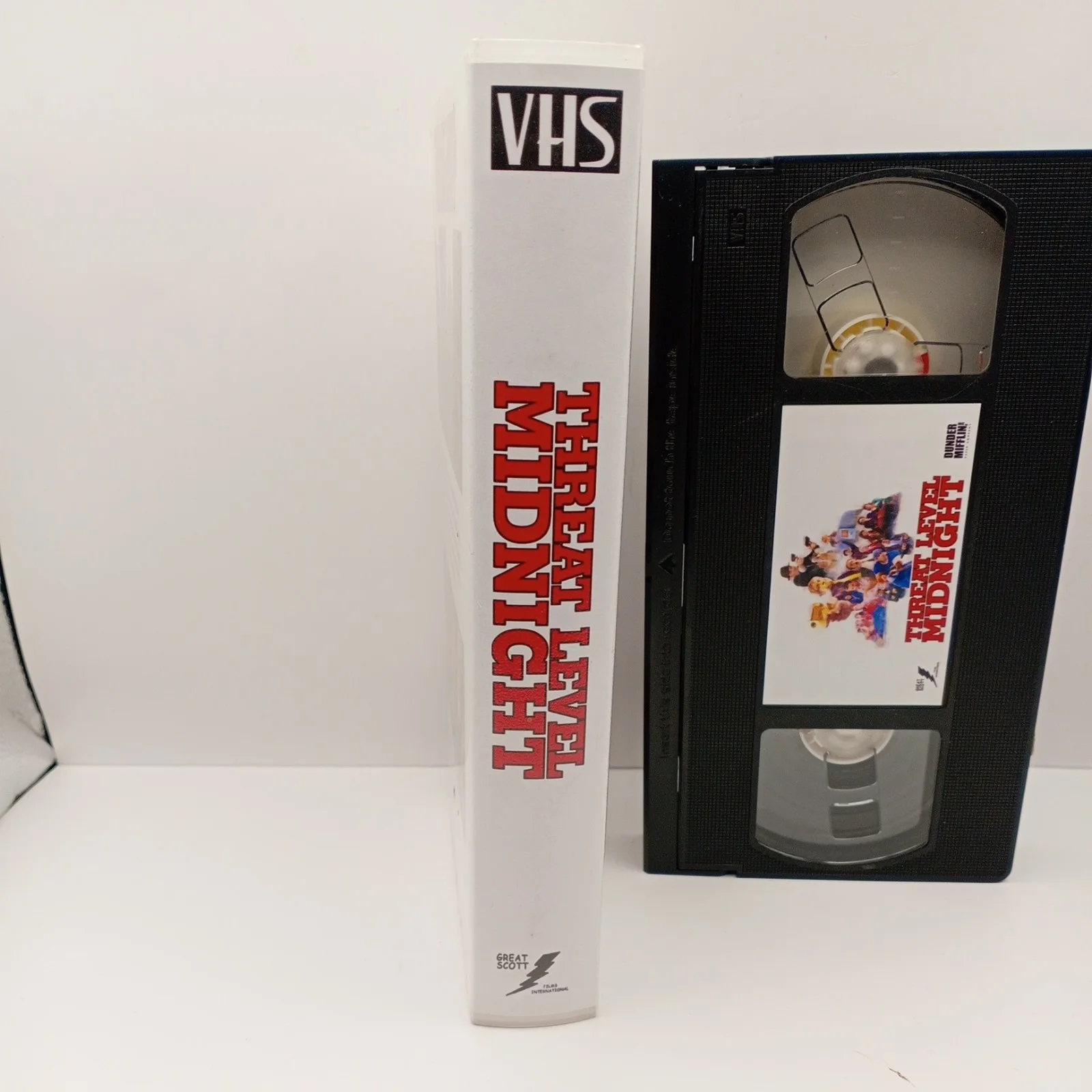 THREAT LEVEL MIDNIGHT vhs display prop The Office Dunder Mifflin Michael Scott, image 4